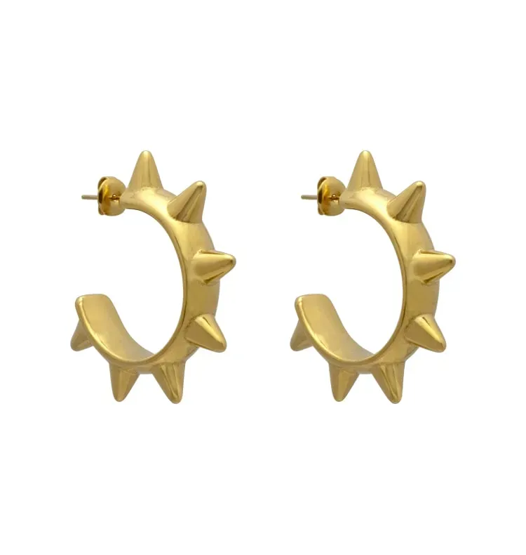 WOS UP Paulina creoler øreringe guld 3,7 cm PVD