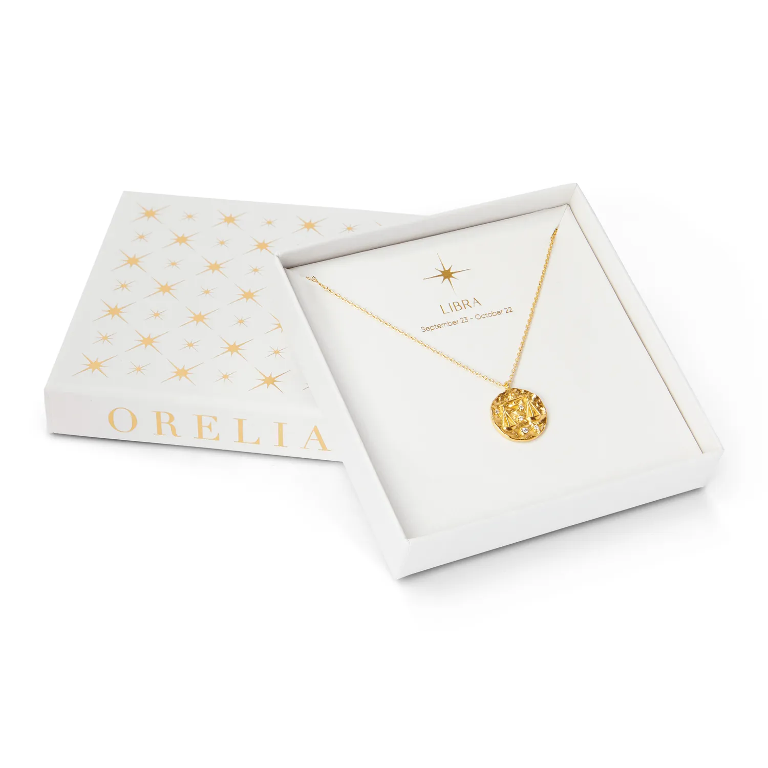 Orelia Libra Zodiac halskæde guld vægten
