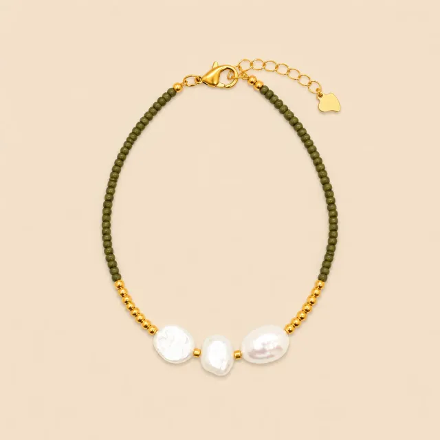 Lulo Jewelry Pearl Bracelet Army armbånd forgyldt med perler