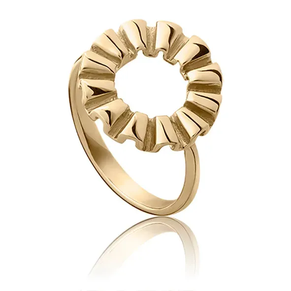 Bykjaergaard Rosetten ring forgyldt str. 57