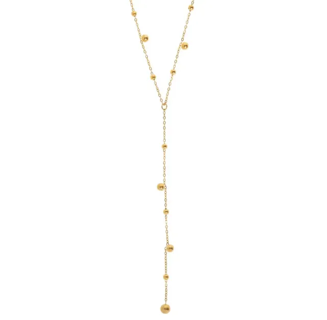 TIMI OF SWEDEN Klara lariat halskæde guld rustfrit stål