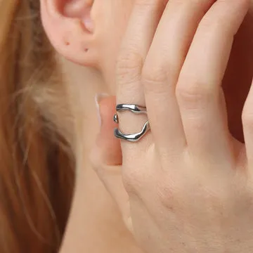 TIMI OF SWEDEN Clara claw ring sølv rustfrit stål