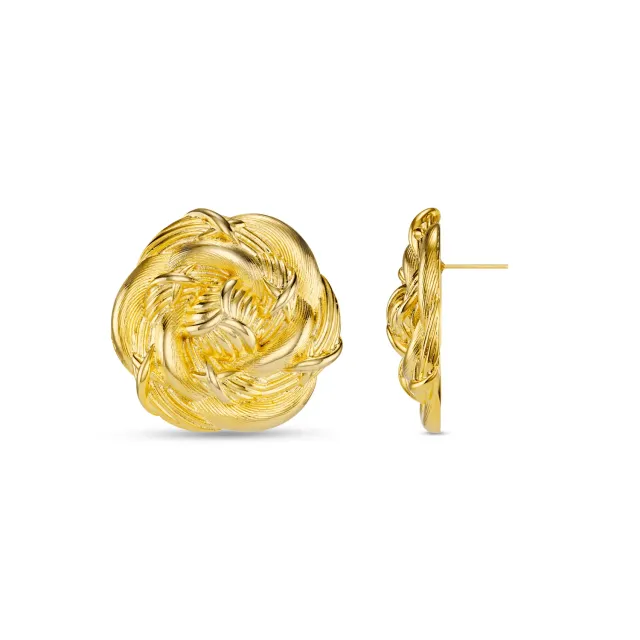 Orelia Oversized Statement Rosette Stud øreringe forgyldt
