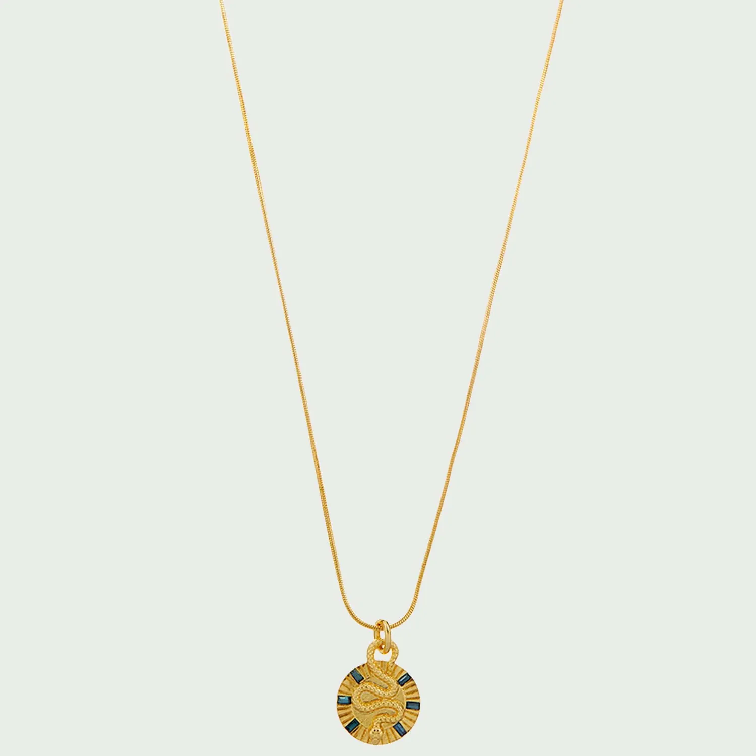 Orelia LUXE Serpent Medallion halskæde guld krystal