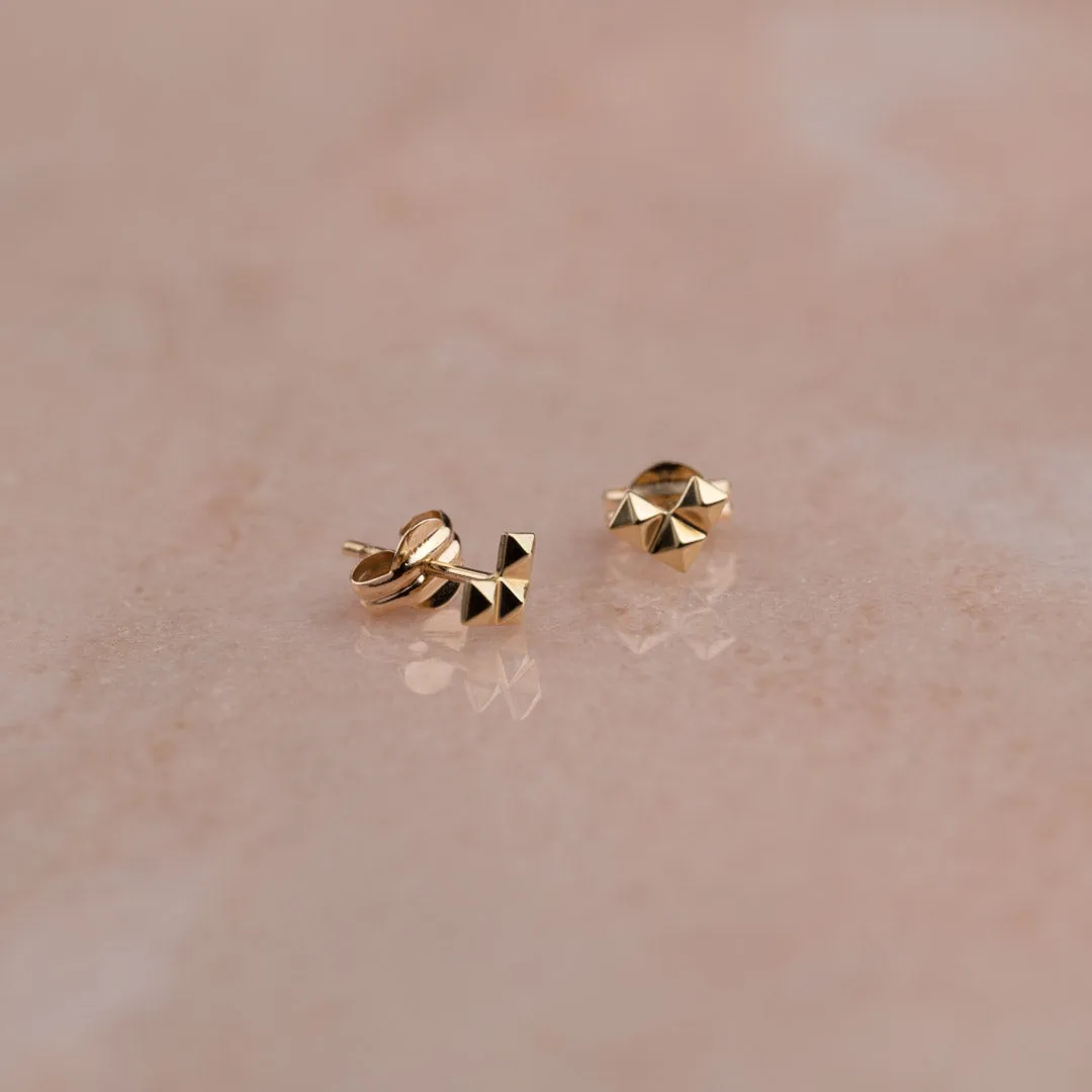 Sisi Copenhagen Rivet Heart ørestikker 9 kt guld par