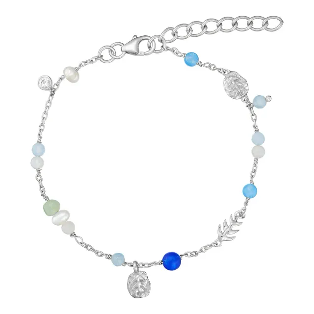Bykjaergaard Arctic Colors armbånd sølv ædelstene