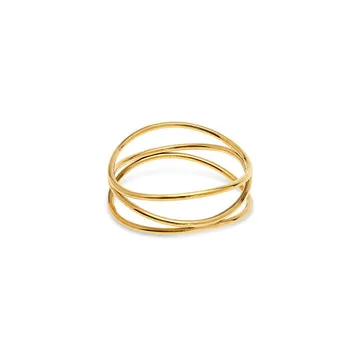 TIMI OF SWEDEN Maria ring flettet rustfrit stål str 17