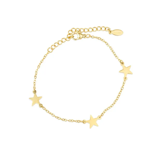 TIMI OF SWEDEN Majda stjerne armbånd forgyldt 17+5 cm