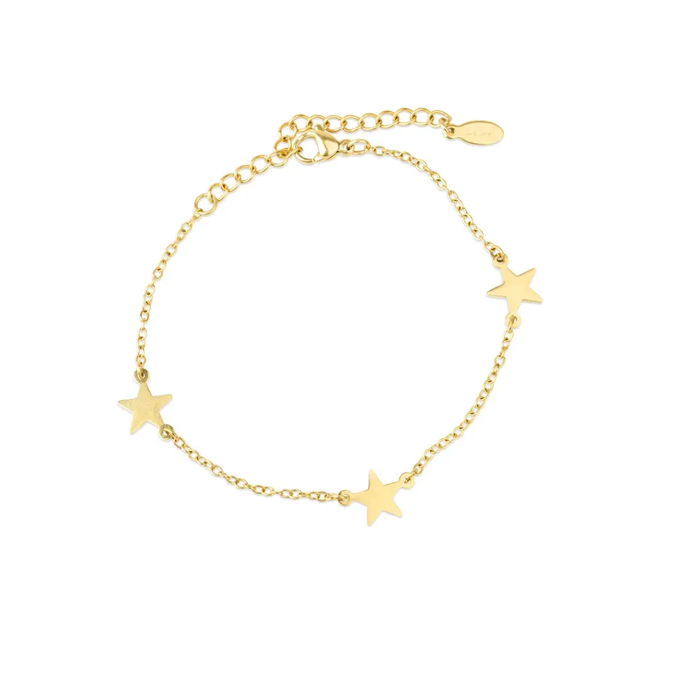 TIMI OF SWEDEN Majda stjerne armbånd forgyldt 17+5 cm