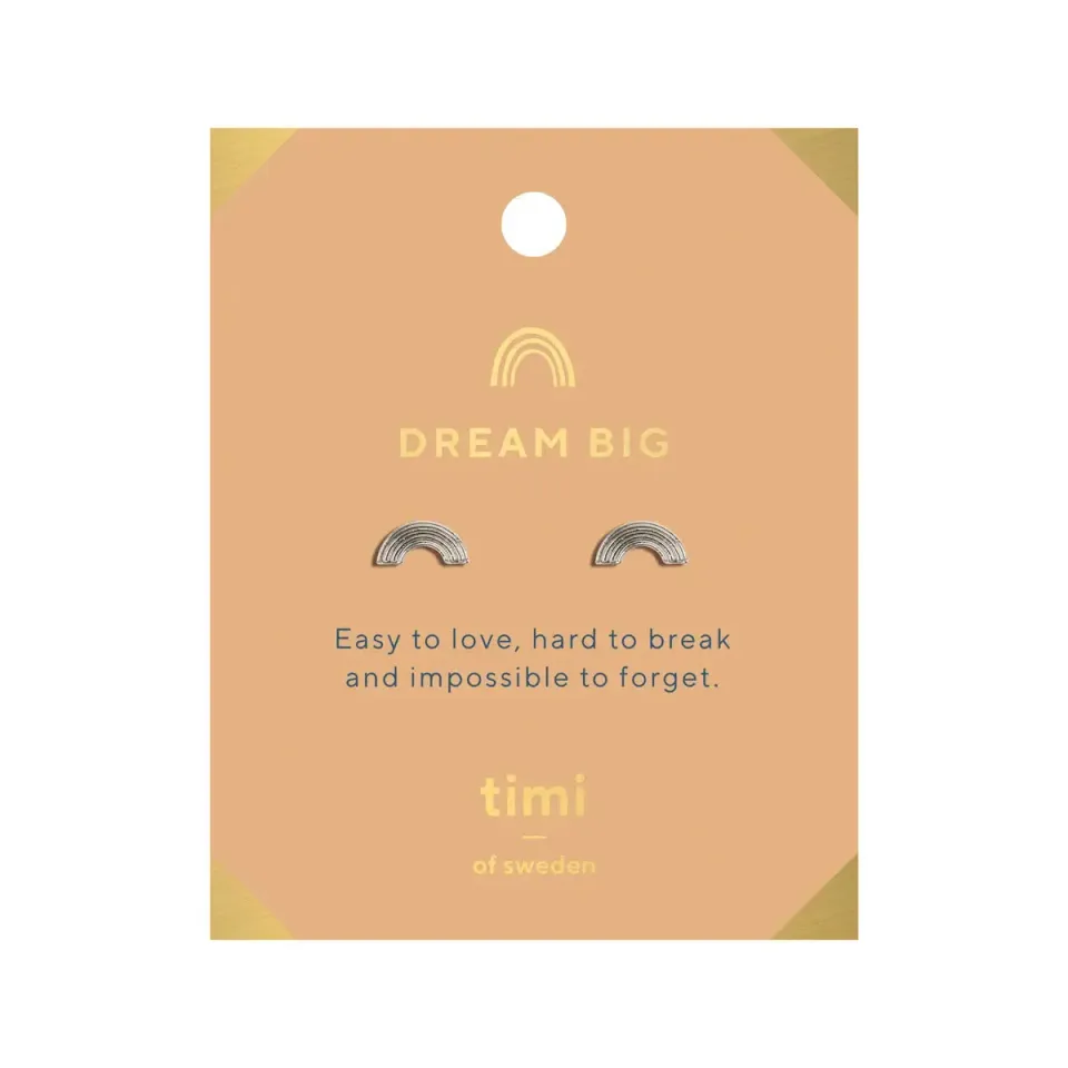 TIMI OF SWEDEN Dream Big Rainbow stud øreringe små