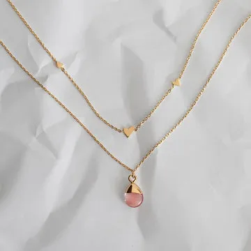 Timi of Sweden Three Small Hearts halskæde forgyldt