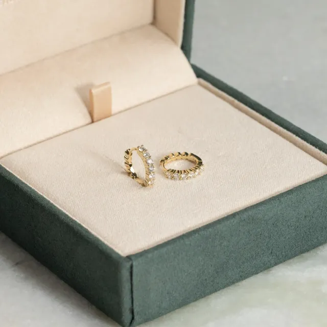 Sisi Copenhagen Prong Lab-Diamond creoler guld 0,35 ct
