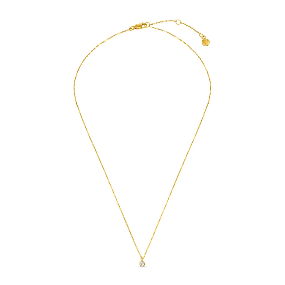 Orelia LUXE Classic Crystal halskæde guld hvid topas
