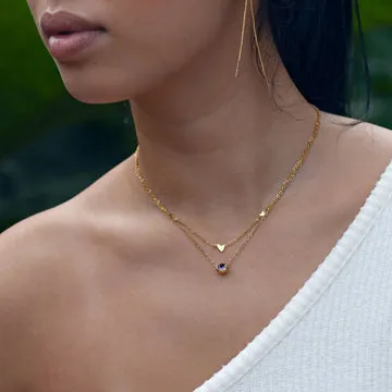 TIMI OF SWEDEN Chakra Crystal halskæde stål