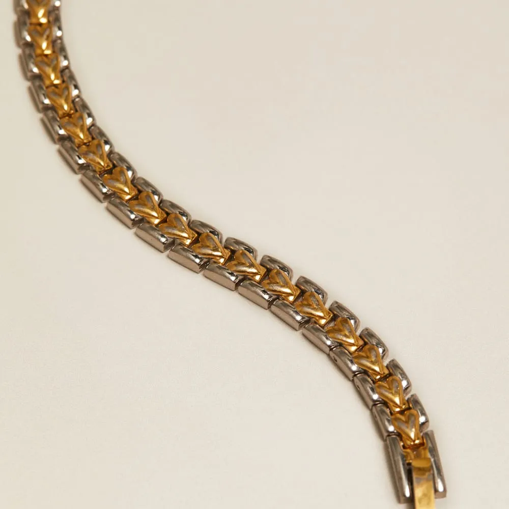 Orelia Vintage Mixed Metal Heart armbånd hjerteled