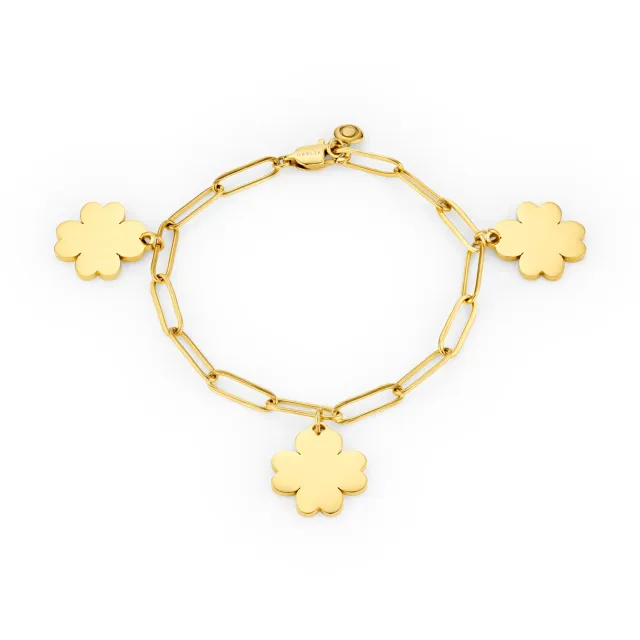 Orelia LUXE Polished Clover armbånd guld kløver
