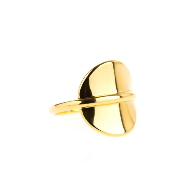 TIMI OF SWEDEN Jiselle statement ring forgyldt justerbar