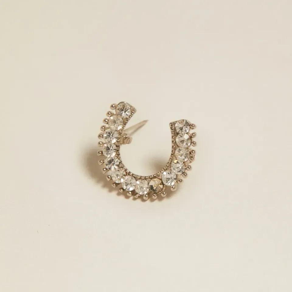 Orelia Vintage Petite Crystal Horseshoe broche klar krystal