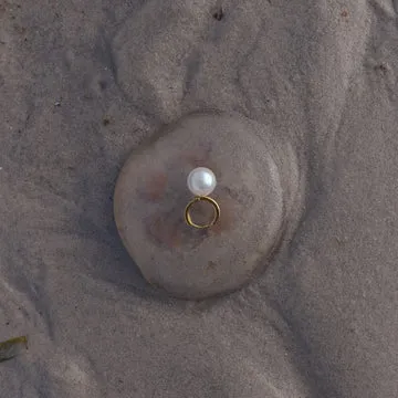 TIMI OF SWEDEN Essie hoop øreringe perle 9 mm guld