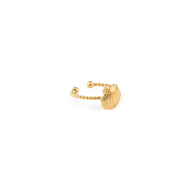 TIMI OF SWEDEN Penny seashell ring guld justerbar