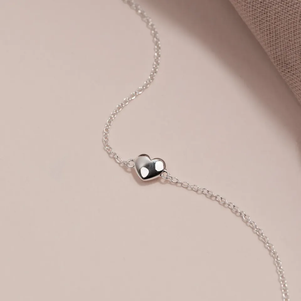 Sisi Copenhagen Valentina armbånd sølv 15+4 cm hjerte