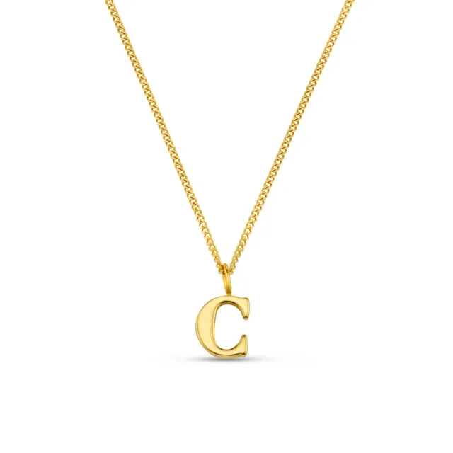 Orelia LUXE C Initial halskæde forgyldt bogstav C