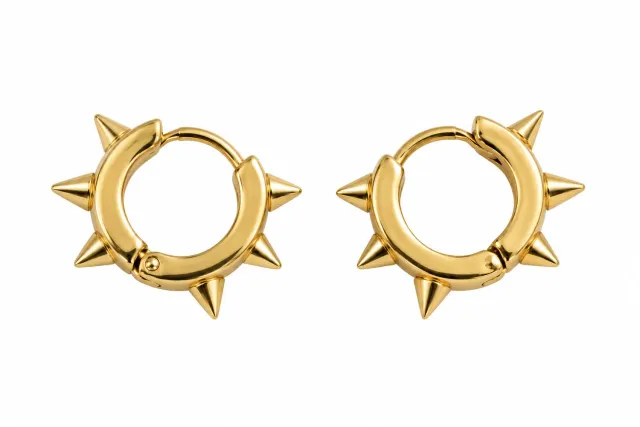 Wos UP Tag Mini creoler guld 1,5 cm