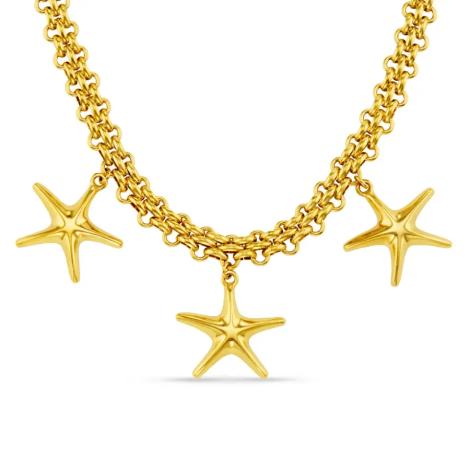 Orelia LUXE Statement Chain Starfish halskæde guld