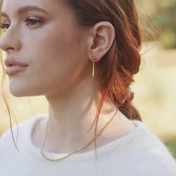 TIMI OF SWEDEN Alida Drop Stud øreringe guld 3 dele