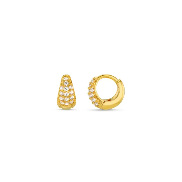 Orelia Pavé Tiny Tapered Hoop øreringe med krystal