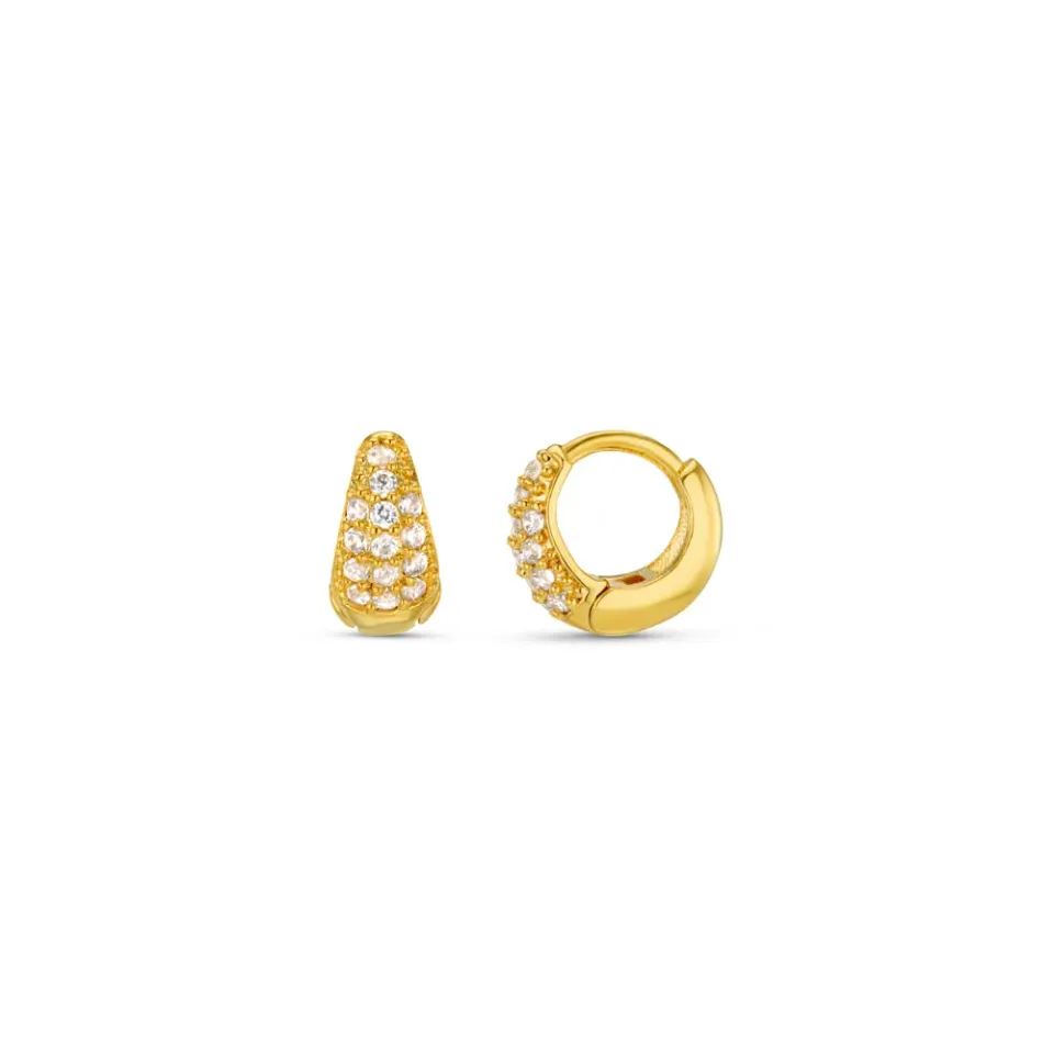 Orelia Pavé Tiny Tapered Hoop øreringe med krystal