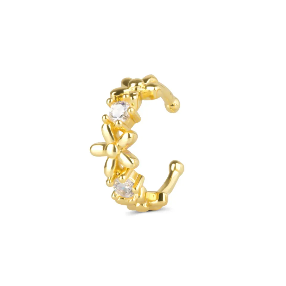 TIMI OF SWEDEN Georgie ear cuff blomst guld 1 stk