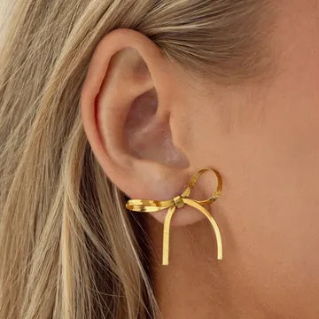 TIMI OF SWEDEN Juliette sløjfe studs øreringe guld vandtæt