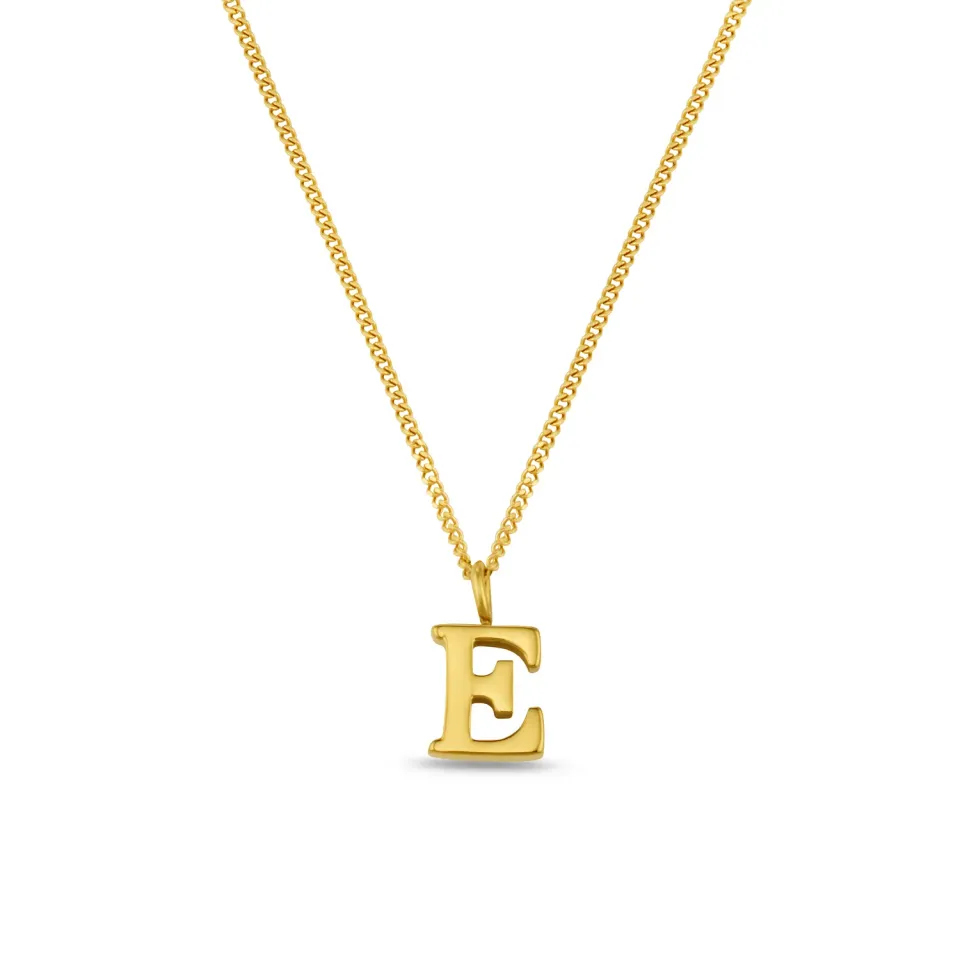 Orelia LUXE E Initial halskæde guld