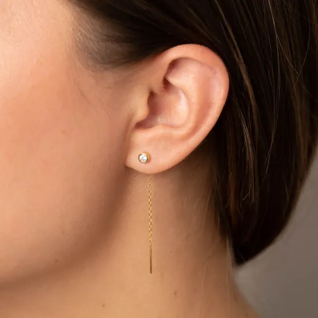 Sisi Copenhagen Amanda Crystal Golden øreringe forgyldt par zirkon