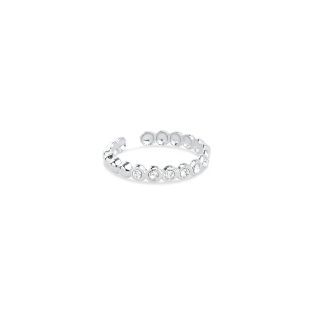 TIMI OF SWEDEN Pernilla ring rustfrit stål krystal