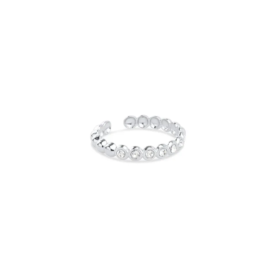 TIMI OF SWEDEN Pernilla ring rustfrit stål krystal