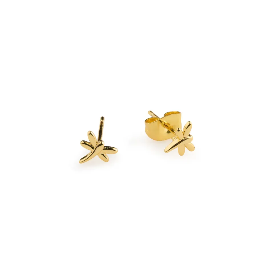 TIMI OF SWEDEN Noya dragonfly stud øreringe guld mini