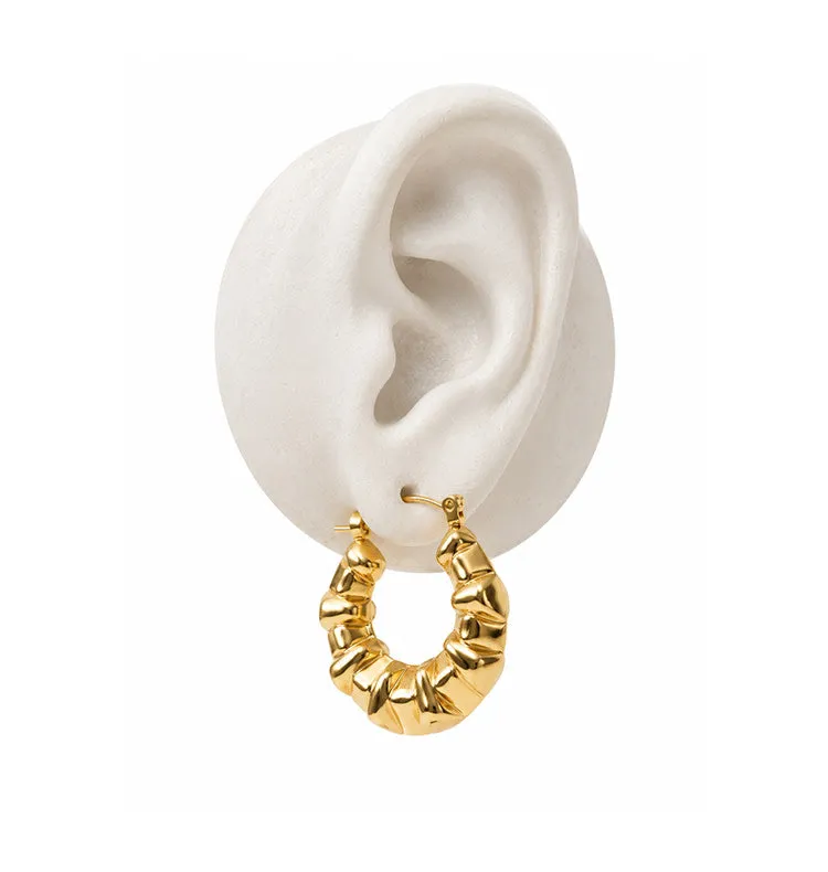 Wos Lidia creoler forgyldt guld 2,8 cm