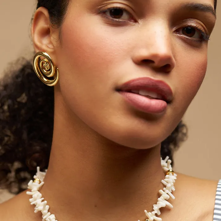Orelia Statement Spiral Stud øreringe guld