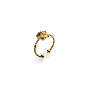 TIMI OF SWEDEN Penny ring musling justerbar guld