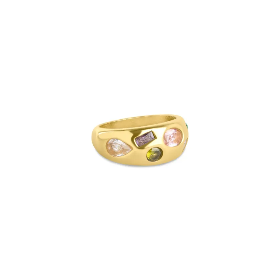TIMI OF SWEDEN Bambi krystalring guld str 7