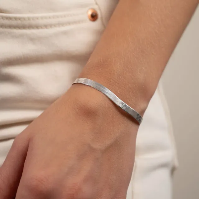Sisi Copenhagen Aya Silver armbånd slangekæde 5 mm sølv
