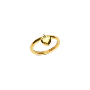 TIMI OF SWEDEN Iselin hjerte ring guld str. 17,5