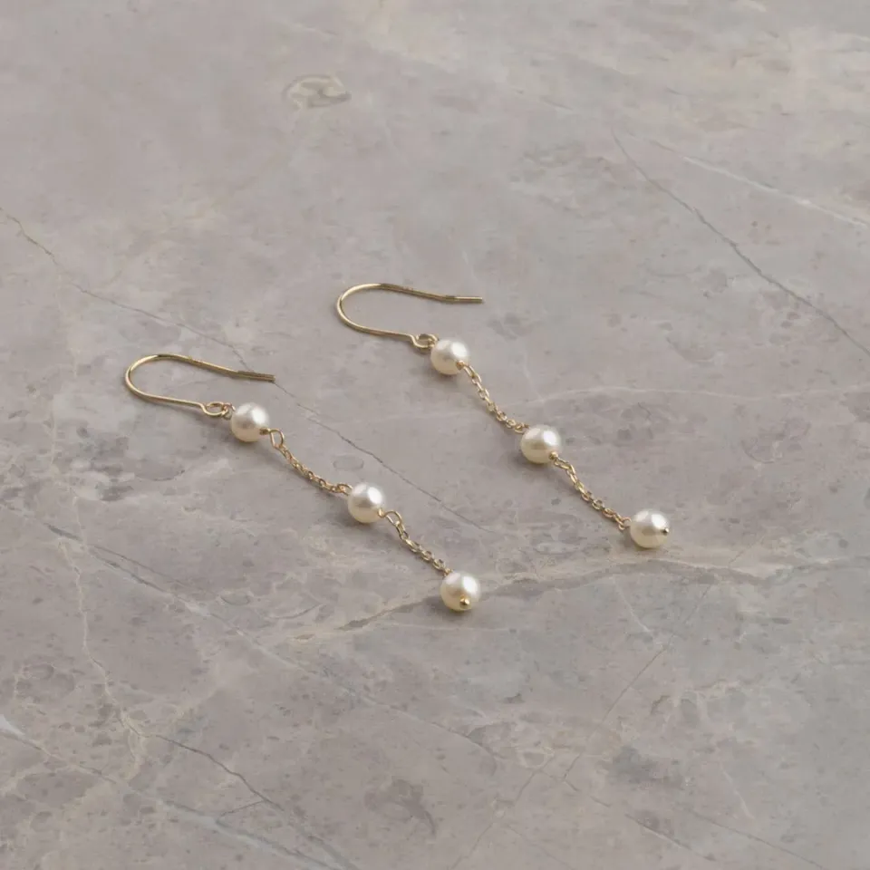 Sisi Copenhagen Erica Pearl øreringe 9 kt guld perler