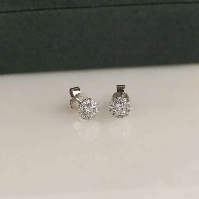 Sisi Copenhagen Halo diamant ørestikker hvidguld 0,5 ct