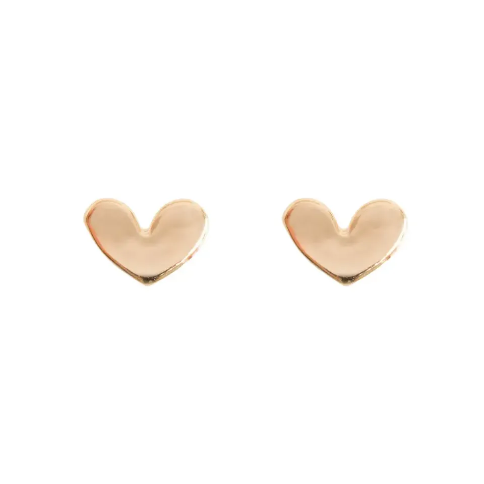 Timi of Sweden Petite Heart stud øreringe forgyldt par