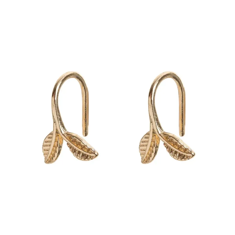 TIMI OF SWEDEN Delicate Leaf bladøreringe forgyldt guld