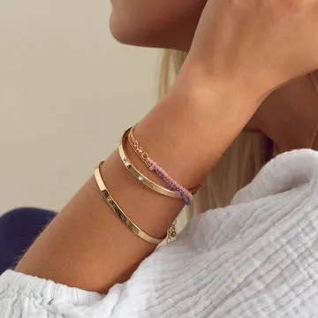 TIMI OF SWEDEN Isa armbånd grøn turmalin forgyldt