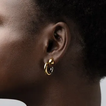 Timi of Sweden Lyn hoops øreringe guld sølv 12 mm